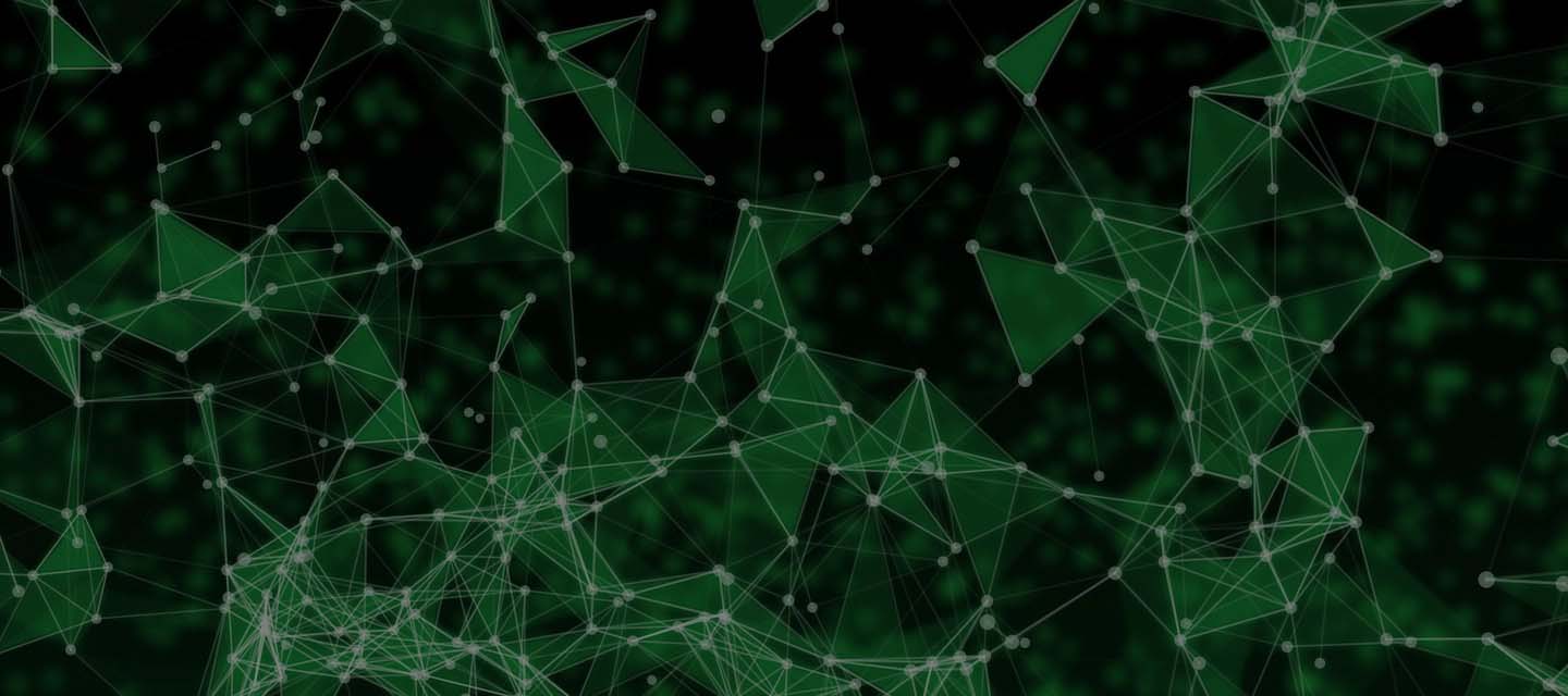 Green node concept background